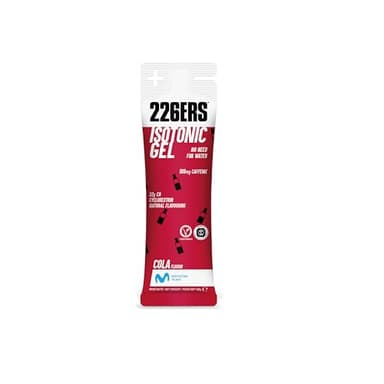 226ERS - Isotonic Gel, Gel Energético para Deportistas, Hidratos de Carbono, Cafeína y Stevia, Liberar Energía, Uso Glucosa y Digestión, Vegano, sin Gluten, Libre de Dopaje, Sabor Cola, 1 Gel