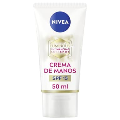 NIVEA Luminous 630 Antimanchas Crema de Manos (1 x 50 ml), crema hidratante con ácido hialurónico, crema nutritiva con protección solar 15