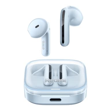 XIAOMI Redmi Buds 6 Active - Auriculares inalámbricos, cancelación de Ruido, Ligeros, hasta 36 Horas de autonomía, Bluetooth 5.3, Azul (Versión ES)