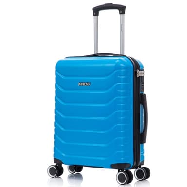 RAYKONG Maleta de Cabina 55x40x20cm Policarbonato (40L) semirígida Trolley pequeño Equipaje de Mano 4 Ruedas giratorios a 360º Cierre numérico (Turquesa)