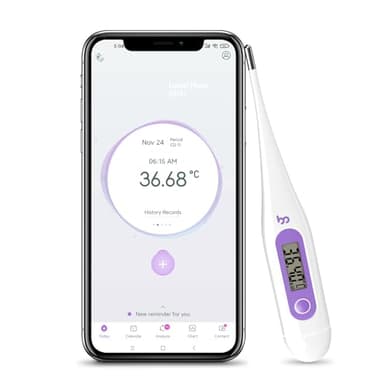 Femometer Termómetro basal digital de fertilidad con monitor de fertilidad para control de ciclos de ovulación, sin Bluetooth