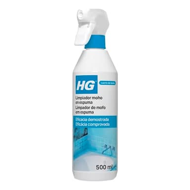 HG Eliminador Manchas Humedad en Espuma, Limpia Juntas Negras, Azulejos y Silicona, para Baños, Cocinas y Exteriores, 500 ml (el embalaje puede variar)