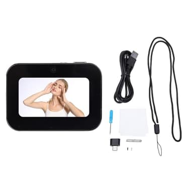 Denash 4K UHD, Fotos de 64MP, Cámara Compacta con Tarjeta de Memoria de 32 GB, Pantalla Táctil de 3 Pulgadas, Cámara Digital Compacta, Recargable USB, Configuración de Alarma, Cámara (Black)