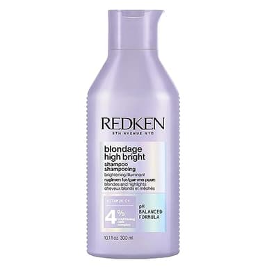 Redken, Champú Iluminador con Vitamina C, Para Cabello Rubio Sin Brillo y Apagado, Blondage High Bright, 300 ml