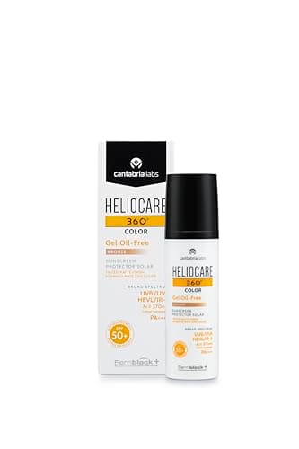 Cantabria Labs Heliocare 360º Color Gel Oil-Free SPF 50+ - Fotoprotección Avanzada con Color, Textura Ligera Pieles Mixtas o Grasas, Acabado Mate y Tacto Seco, Bronze, 50ml