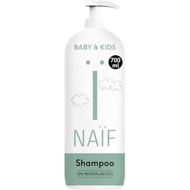 Naïf Champú Cuidado para Bebés y Niños – Con ingredientes naturales, vegano, sin SLES, microplásticos, siliconas ni parabenos – 700ml
