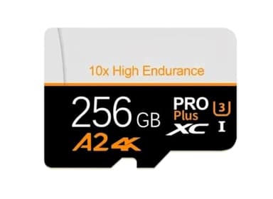 Tarjeta de Memoria Micro SD TF 256GB Gran Capacidad y Alta Velocidad – Almacenamiento Externo Portátil Compatible con Smartphones, Cámaras, Drones y Dash CAM – Resistente y Duradera (256, GB)