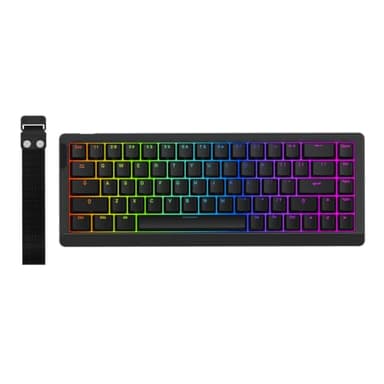EPOMAKER HE68 Lite Teclado para Juegos con Cable con Hall Effect, Sondeo de 8000Hz y Escaneo de 128000Hz, Activación Ajustable, Latencia de 0,125ms, Amortiguación Acústica, Snap Key, A-RGB (Negro)