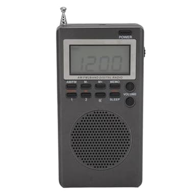 Radio Portátil Am FM, Mini Radio Digital con Altavoz y Conector para Auriculares, Radio a Pilas con Excelente Recepción, Radio de Bolsillo para Uso Interior, Exterior y Emergencia