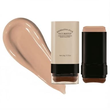 Barra de base para el rostro, barra de base y corrector de larga duración 2 en 1 con doble extremo y pincel barras hidratantes para contornear corrector mate de cobertura total para,#Trigo