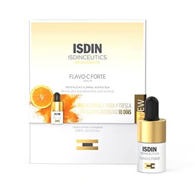 ISDIN Isdinceutics Flavo-C Forte Sérum Antioxidante con un 15% de Vitamina C Pura, Piel Luminosa, Revitalizada y Firme,1U 5,3 ml