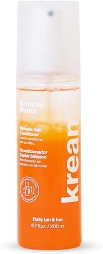 KREAM Acondicionador Bifásico Capilar Sin Aclarado con Filtro Solar, Protector Solar para el Cabello Bahama Mama (200 ml)