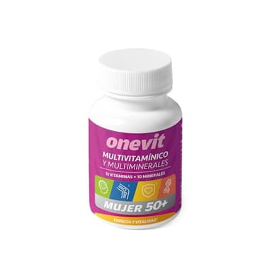 Onevit Multivitamínico Mujer 50+ - 45 cápsulas - 13 vitaminas+10 minerales. Una cápsula al día