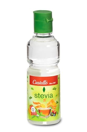 Castello since 1907 Stevia Líquida 125 ml | 375 dosis | 10 gotas = 1 cucharadita de azúcar | Sustituto del azúcar | 0 Calorías - 0 Índice Glucémico - 0 Carbohidratos netos - Keto
