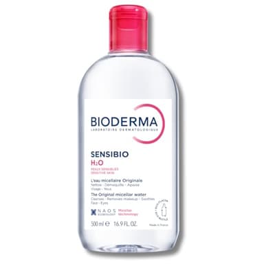 BIODERMA Sensibio H2O - Agua Micelar Limpiadora y Desmaquillante - Elimina Maquillaje, Polen y Polución - Pieles Sensibles - Frasco 500 ml