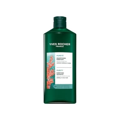 Yves Rocher Champú Purificante para Cabello Normal a Graso – Detoxifying Shampoo – Con Macroalga Orgánica de Bretaña – Sin Sulfatos ni Siliconas – Limpio hasta 48H – 300 ml