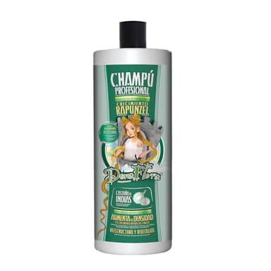 Dona Flora - Champú Crecimiento Rapunzel | Fortalece y Nutre con Biotina | Aumenta el Crecimiento | Sin Sulfatos ni Parabenos | Volumen y Brillo Natural | Fórmula Suave 1000ml