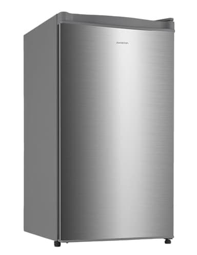 INFINITON | FG-A84I - Frigorifico una puerta | Color Inox | Alto 85cm | Capacidad 92 Litros | Temperatura regulable | Luz LED | Clase E