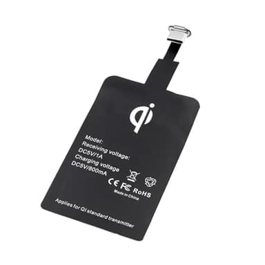 tiyiyok Cargador Inalambrico, Wireless Charger, Receptor Qi, Chip Receptor Qi Tipo c Ultrafino para Carga Inalámbrica de Teléfonos Móviles USB, Ultrafino, Pequeño y Ligero, Negro