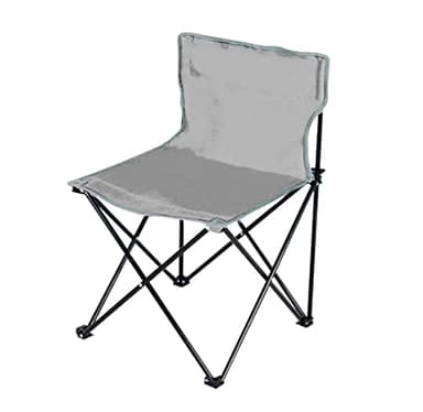 The Secret Home - Silla de Camping Plegable - Color Gris - Asiento Portátil y Ultraligero para Exteriores - Ideal para Acampada, Camping, Pesca, Trekking