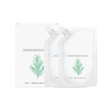 Champú con aminoácidos de romero, controla la grasa, espesa y fortalece el cuero cabelludo,2 Pcs