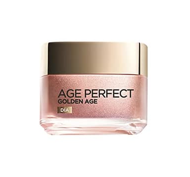L'Oréal Paris Crema de Día Fortificante de Rosas Age Perfect Golden Age, Antiflacidez y Luminosidad. Para Pieles Maduras y Apagadas. Reaviva el tono rosado. 50 ml
