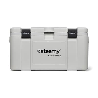 Steamy Marine Pro 50, Nevera Pasiva Especial para Barcos/Deportes Acuáticos y Uso Profesional, 50 litros, Blanco