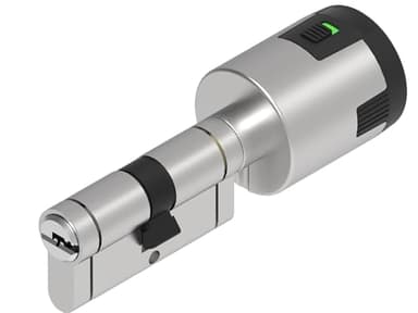 Lince - Cilindro CPLUS ALARM 35x35 cm| Bombillo de Alta Seguridad con Sensor Alarma Integrado de 100dB | Protección Anti-Bumping y Anti-Taladro | Incluye 5 Llaves XL | Acabado níquel