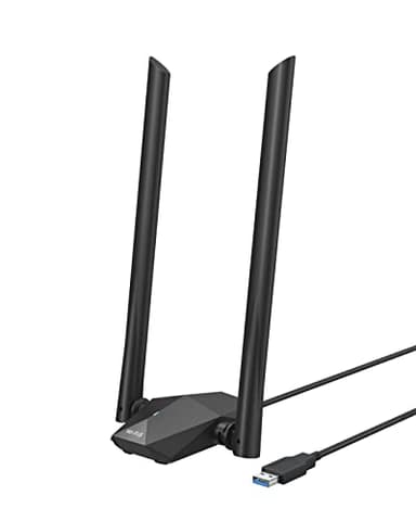 BrosTrend 1800Mbps Antena WiFi USB para PC, Adaptador USB WiFi 6 Largo Alcance Doble Banda 5GHz(1201Mbps) y 2.4GHz(574Mbps) 802.11ax Receptor Wi-Fi Inalámbrico con USB3.0, Sólo para Windows 11/10