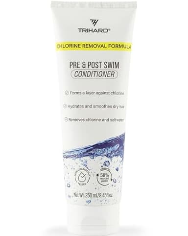 TRIHARD Acondicionador Premium para Nadar | Defensa contra el Cloro Pre y Post | Nutrición lujosa para el cabello
