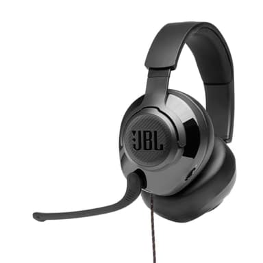 JBL Quantum 200 - Auriculares de Diadema con Cable para Videojuegos, Color Negro
