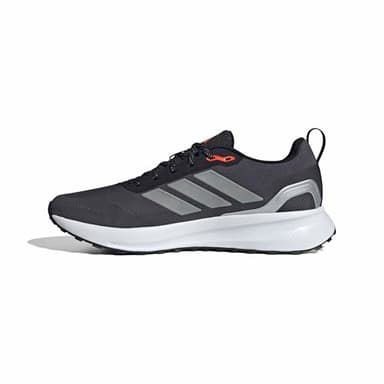 adidas Hombre RUNFALCON 5 TR Running Shoes, Core Black/Silver Metallic/Carbon, 45 1/3 EU