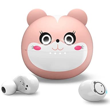 AMAFACE Auriculares inalámbricos para niños, auriculares inalámbricos rosa con reducción de ruido de micrófono, para oficina deportiva, como regalo para niñas y mujeres