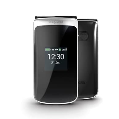 Emporia emporiaTOUCHsmart 2 - Teléfono móvil Plegable con Botones Grandes, Color Negro