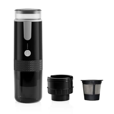 Sirxlevcy Cafetera Expreso Portátil, Máquina de Café Eléctrica de Viaje para Oficina, Viajes, Campamentos, Apta para Café en Polvo y Cápsulas de Café