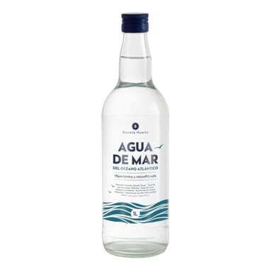 PLANETA HUERTO | Agua de Mar 1L Microfiltrada 100% Pura Procedente del Mar Mediterráneo - Agua de Mar para Beber Hipertónica - Agua de Mar Nutrientes esenciales intactos