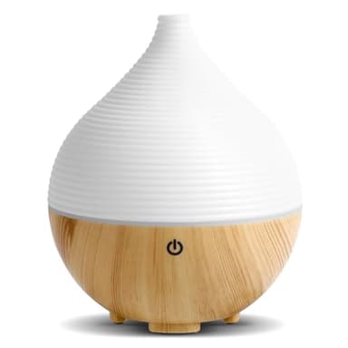 AiQInu Difusor de Aromas 160ml, Humidificador Ultrasónico,Apagado Automático, Difusor de Aceites Esenciales,7 Colores LED, Función Aromaterapia, Ultrasilencioso