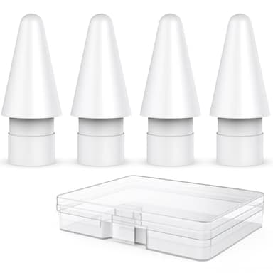 Delidigi 4 Pack Puntas Compatibles Con Apple Pencil 2ª/1ª Generación y Pro/USB C, iPad, Alta Sensibilidad (Blanco)