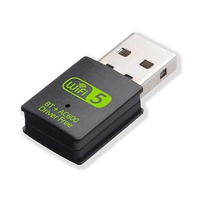 WiFi USB para Pc - 433 Mbit/S 5GHZ， 150 Mbit/S 2,4GHZ， Compatible con Windows 11/10 / 8.1/8 / 7 / XP, Sin Necesidad De Instalar El Controlador, con Función Bluetooth