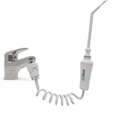 Irrigador Dental SOWASH WATERJET, Se Conecta al Grifo, Irrigador Bucal Sin Baterías y sin Electricidad, Cabezal con chorro lineal, Producto Italiano