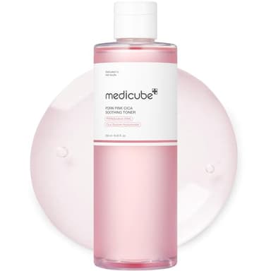 medicube El Tónico Calmante Salmon Dna Pdrn Pink Cica Es Rosado Que Estimula, Calma La Piel (250 Ml/ 8,45 Onzas Líquidas) (Oz.) Tóner Peptídico