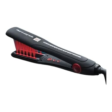 Retro Upgrade Plancha de pelo profesional Doble Infrarrojo 142CinfraKER, color negro - Placas de Cerámica Turmalina IÓNICA - Made Italy