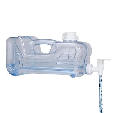 SOLUTION’S HOUSE® Dispensador de Agua Fría para Nevera con Grifo | Garrafa de Plástico Resistente y Libre de BPA|Dispensador de Bebidas para Nevera con Agarre para Transportar |Capacidad de 3’8 Litros