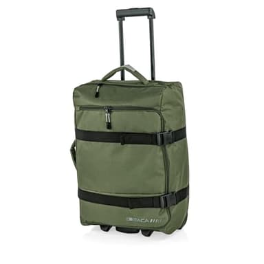 ITACA - Maleta Cabina 55X40X20 Ligera y Resistente, Ideal como Maletas De Cabina, De Viaje o Mala Viagem, diseño Compacto y Funcional, Kaki