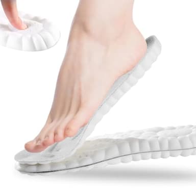 Plantillas Memory Foam, Alivio del Dolor del Talón Plano, Absorción de Impactos, Plantilla Cómoda Antifatiga, para Deporte, Trabajo y Uso Diario, 37-38