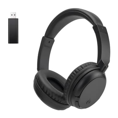 queemie Auriculares Bluetooth 5.3 para TV, Auriculares InaláMbricos Bluetooth con Transmisor USB, Diadema Retráctil, Ultraligeros para Adultos, Adolescentes & Personas Mayores