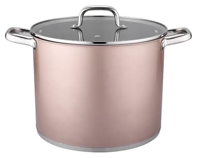 VIER- OLLA INOXIDABLE 28CM diámetro * 22cm altura, interior pulido con escala medidora, capacidad 13,50 Litros (457 Oz) Inducción