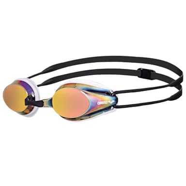 ARENA Tracks Mirror Gafas de Natación Unisex, Gafas de Competición para Adultos, Lentes de Espejo Antiempañamiento, Protección UV, 4 Puentes Nasales Intercambiables, Juntas de Silicona