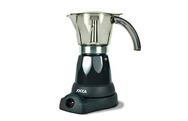 Jocca - Cafetera Italiana Eléctrica 6 Tazas con Base Giratoria 360°, Jarra sin Cable, Control Táctil y Asa de Frío