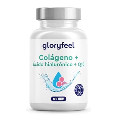 Colágeno con Magnesio y Ácido hialurónico + Q10, 120 Cápsulas - Con Zinc, Vitaminas A, C, D3 y B12 - Colageno Marino Hidrolizado - Articulaciones, Fuertes, Piel Tersa y Energía